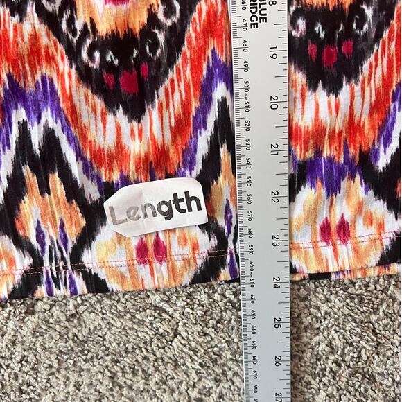 Chico's Womens L Boho‎ Peasant Artsy Maximalist Southwestern Ikat Tunic Blouse - Picture 12 of 12